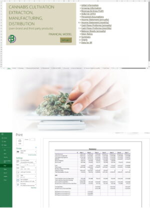cannabis cultivation extraction manufacturing distribution financial model