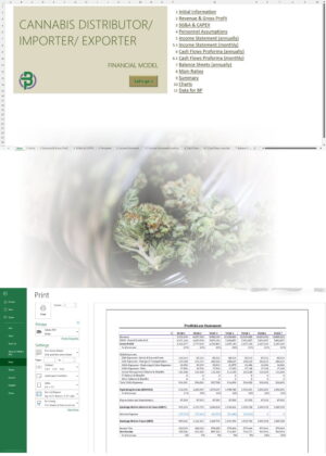 Cannabis Export Import Financial Model