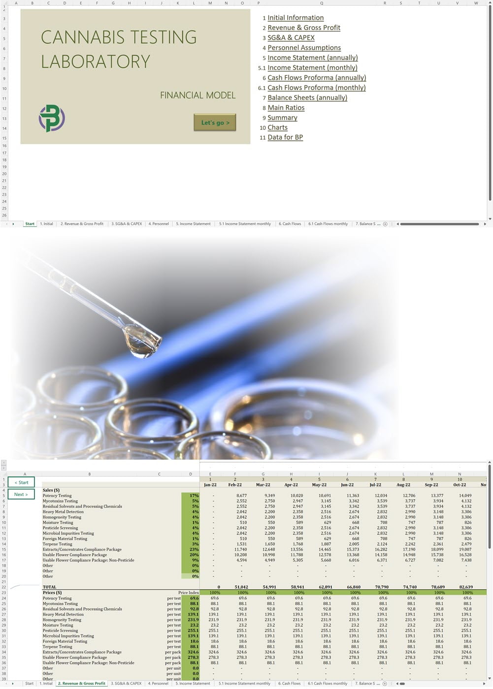 Cannabis Testing Financial Model