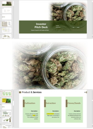 Hemp Nursery, Cultivation, Curing, Extraction Investor Pitch Deck Template