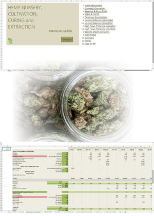 Hemp Nursery Cultivation Curing Extraction Financial Model