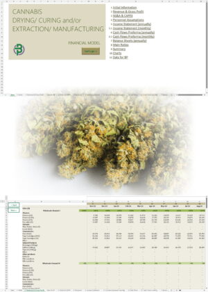 Cannabis Flowers Pre-rolls Concentrates Edibles Financial Model