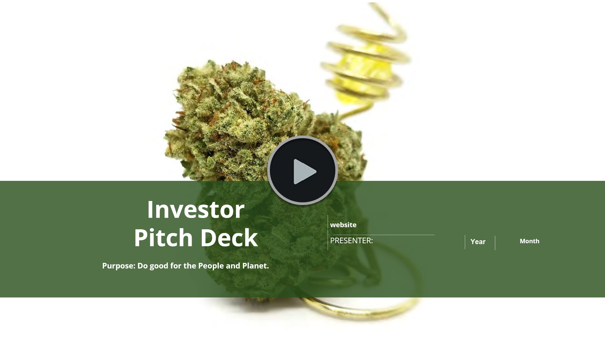 Hemp Cannabis Extraction Investor Pitch Deck