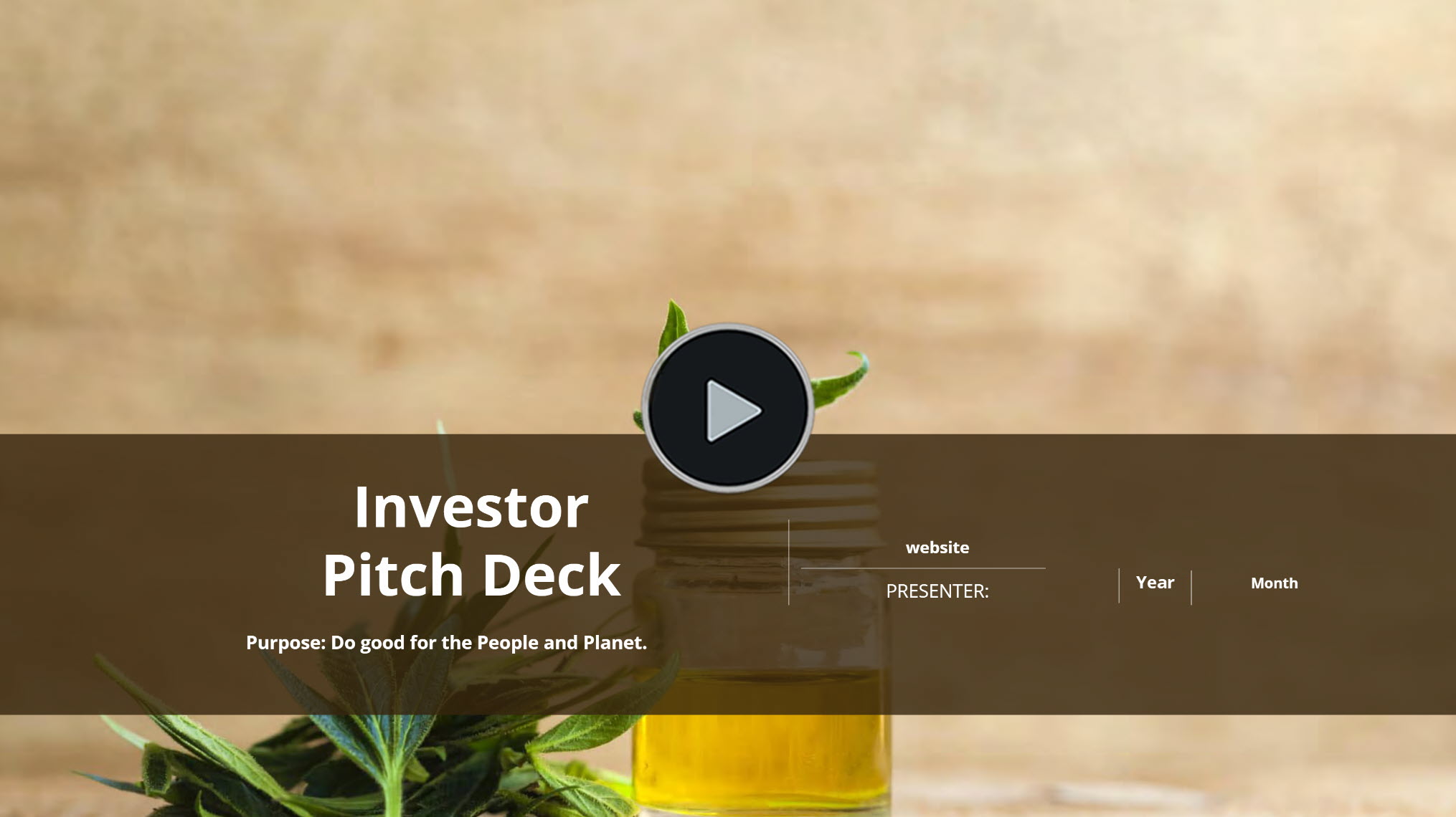 CBD Retail Investor Pitch Deck Template