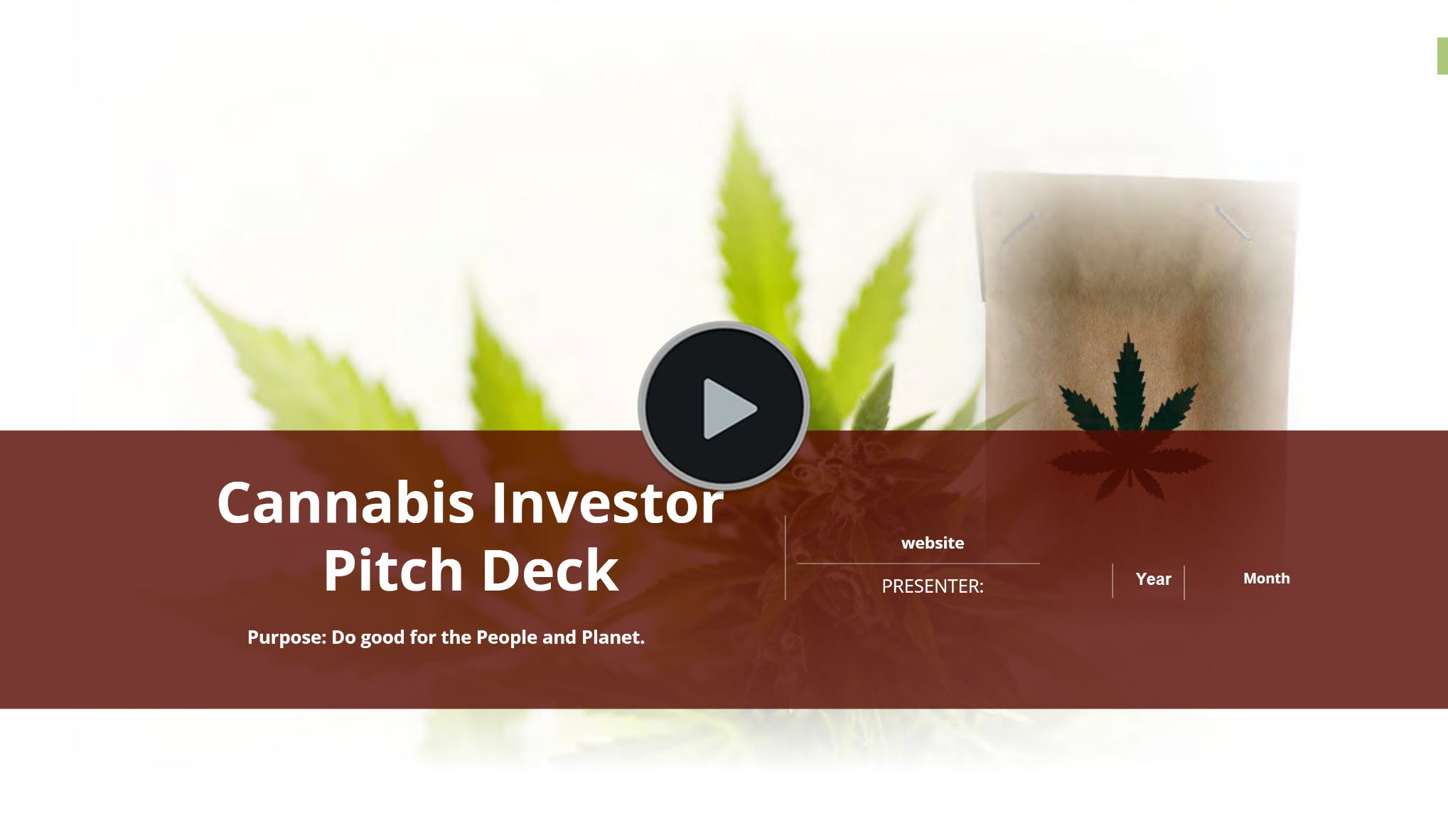 Cannabis Courier Investor Pitch Deck