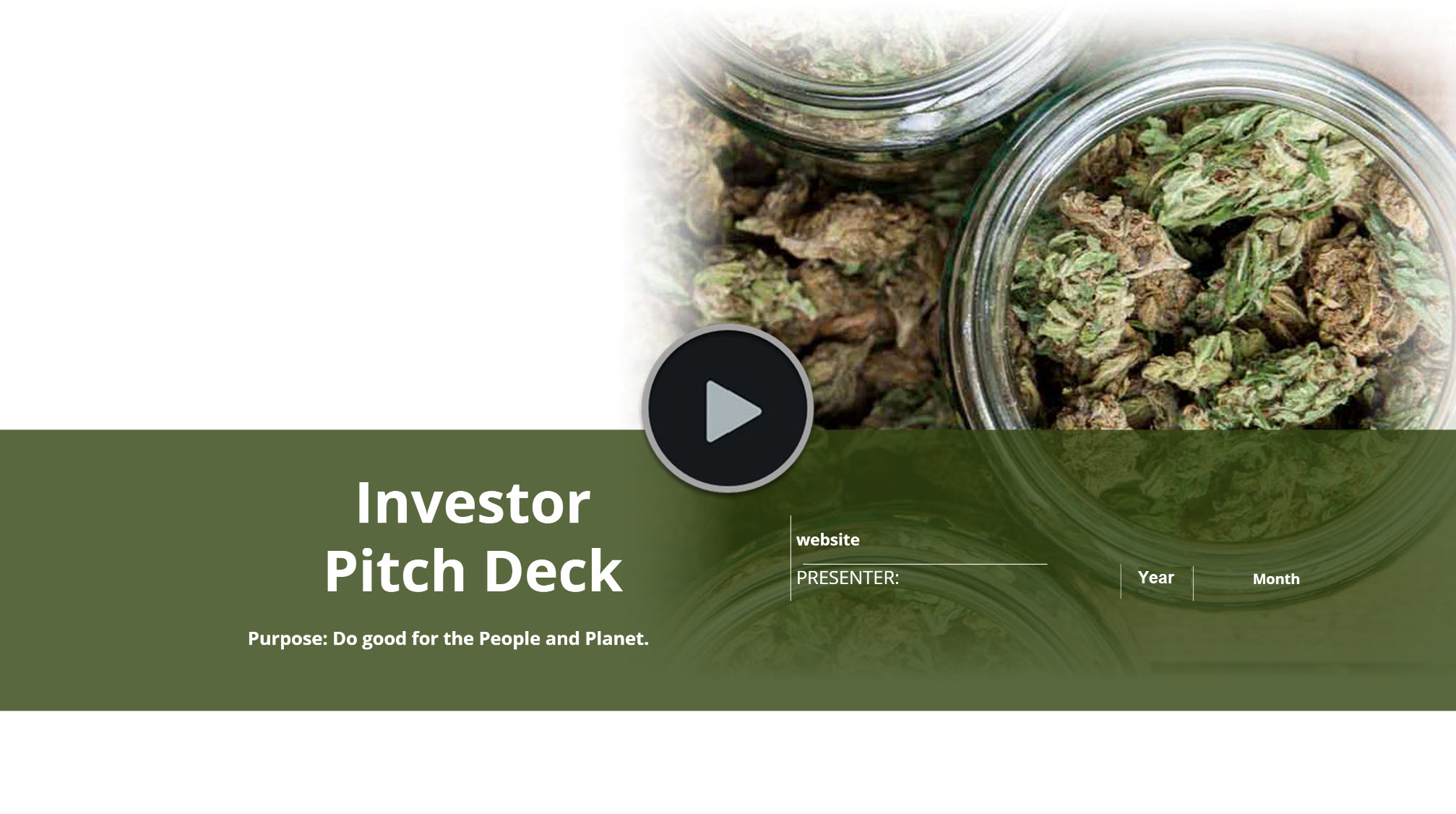 Hemp Nursery Cultivation Curing Extraction Investor Pitch Deck Template