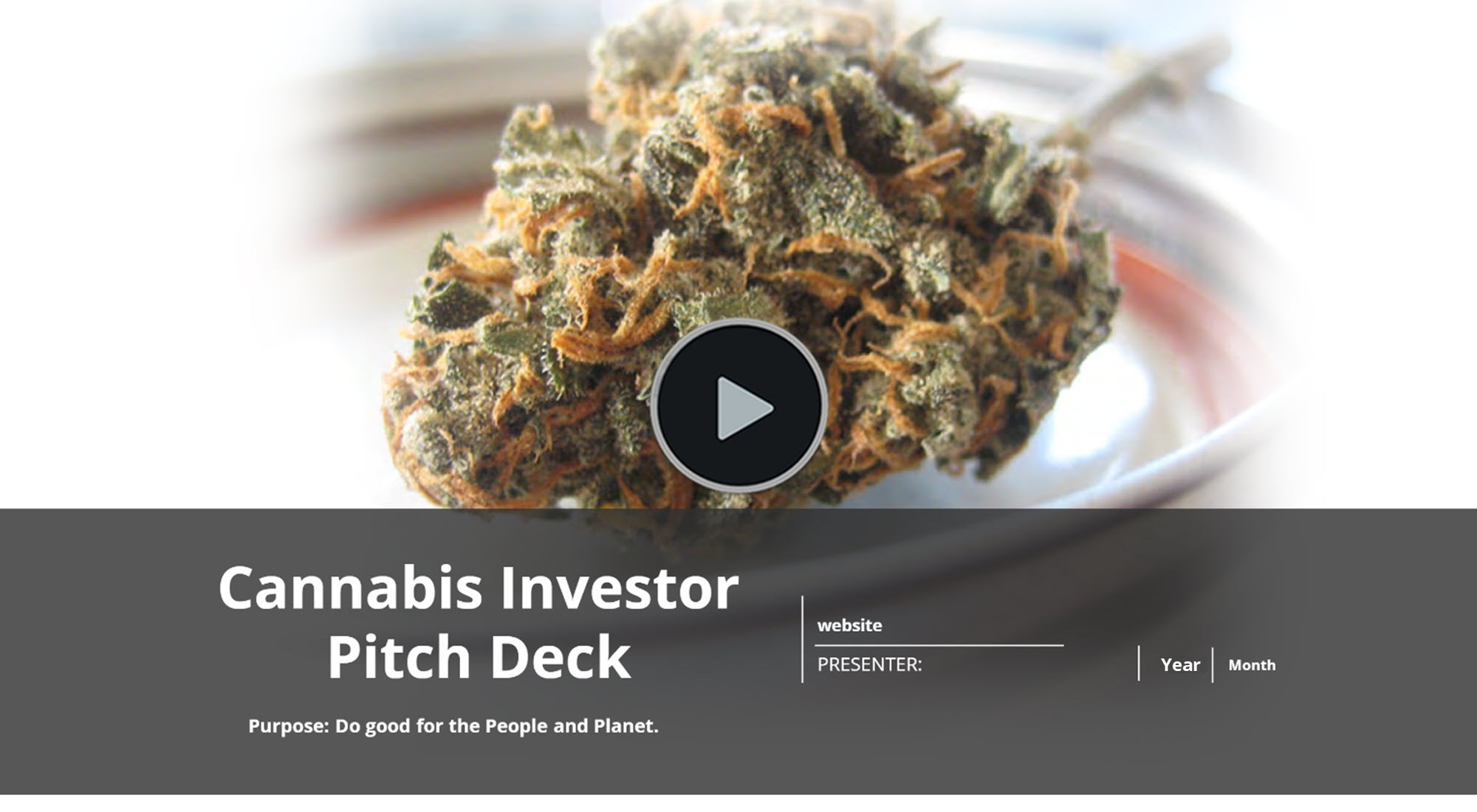 Cannabis Investor Pitch Deck Template