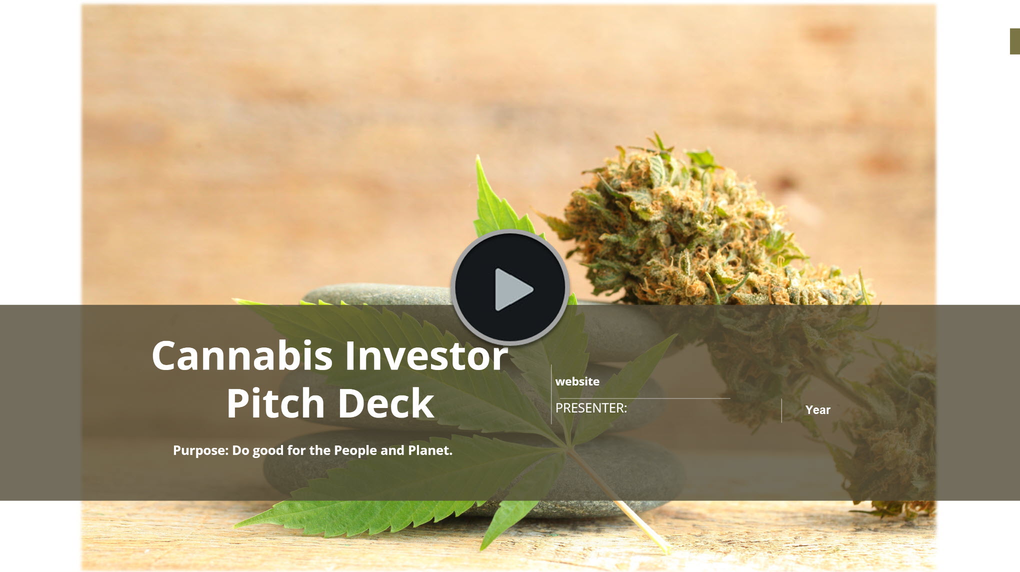 Cannabis Flowers Pre-rolls Concentrates Pitch Deck Template