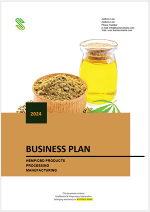 Hemp CBD Products Manufacturing Business Plan Template