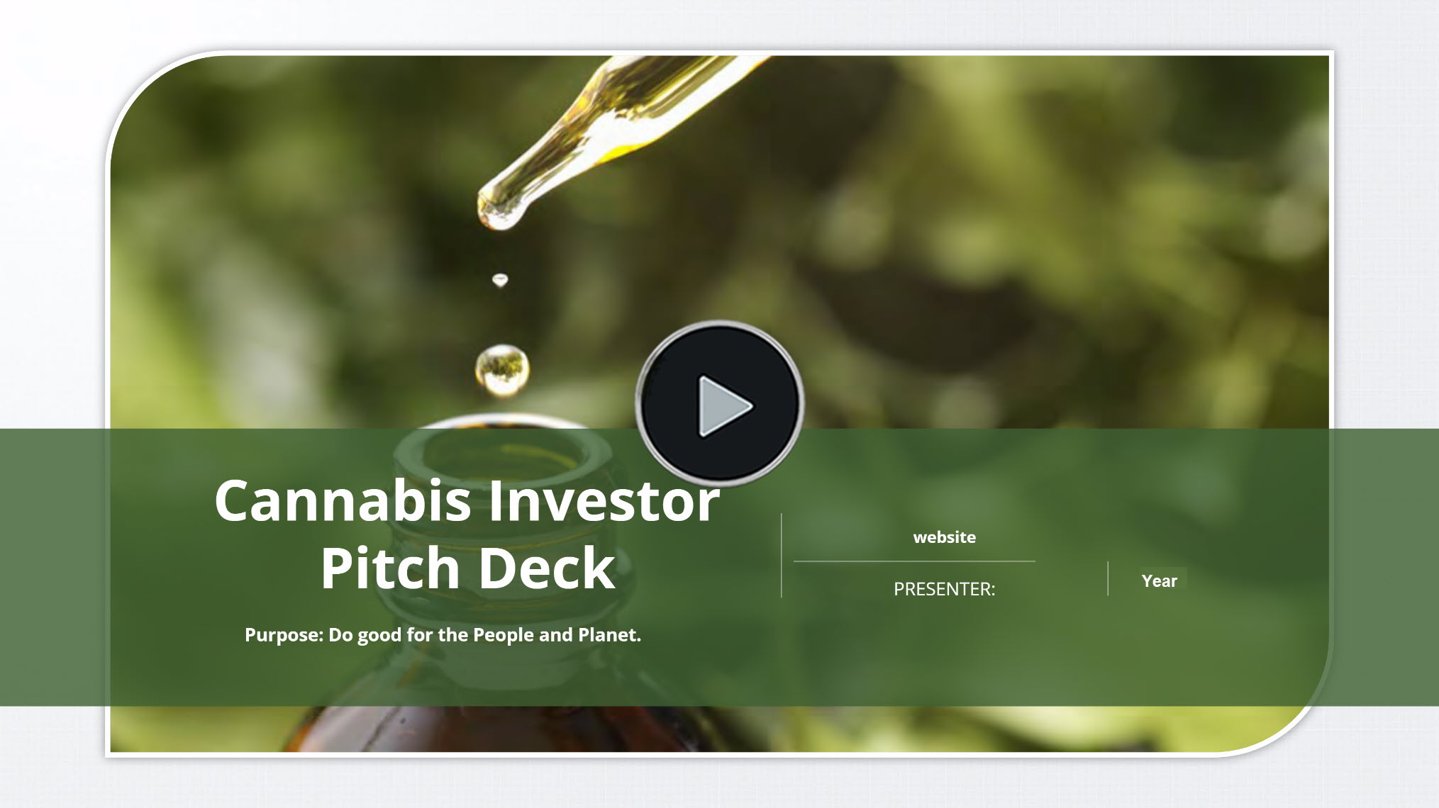Cannabis Hemp Testing Laboratory Investor Pitch Deck Template
