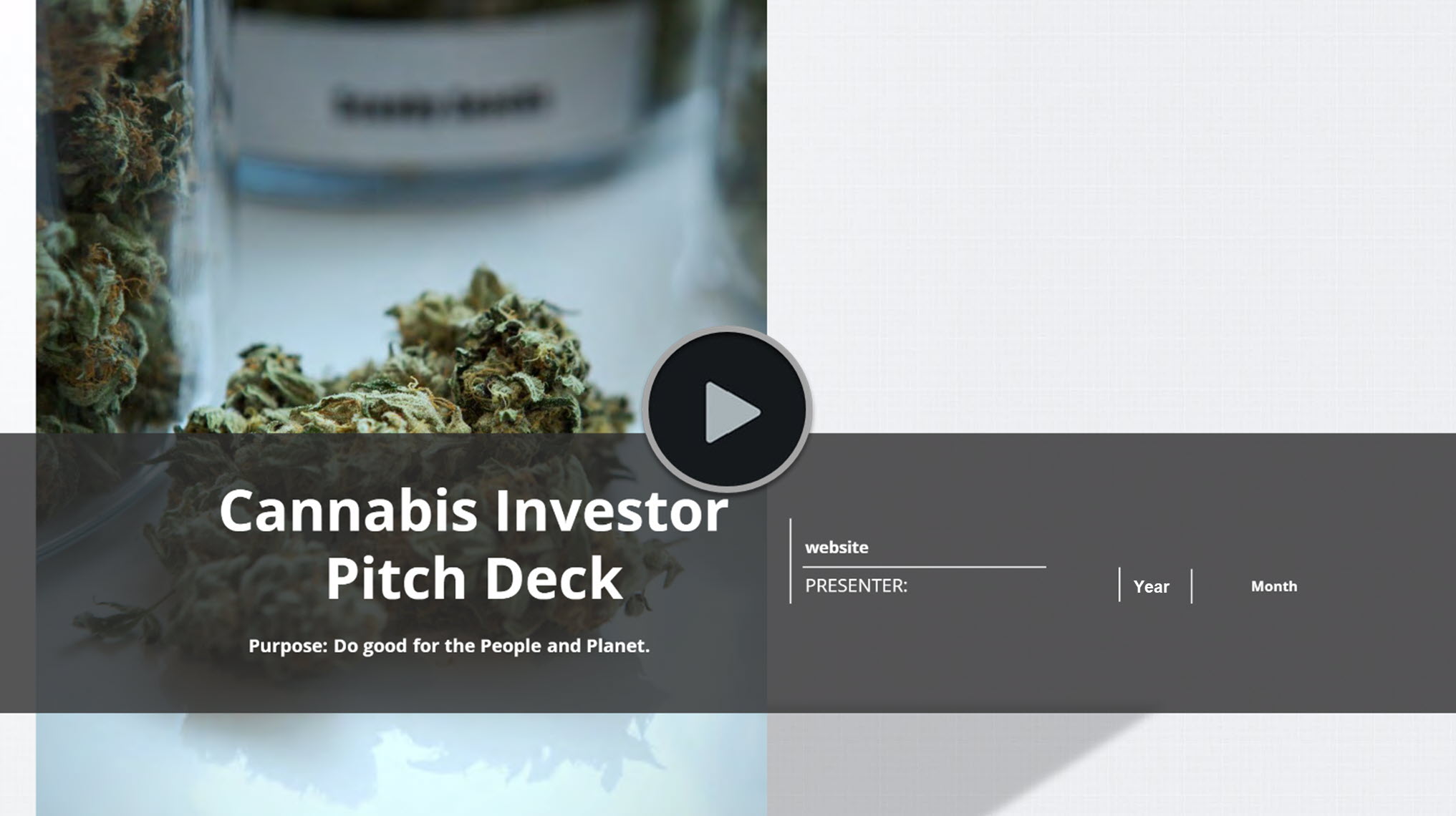 Cannabis Cultivation and Retail Investor Pitch Deck Template