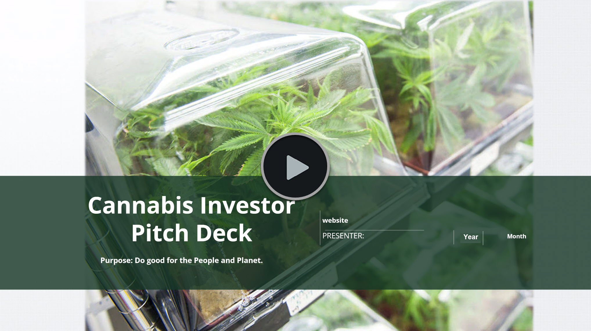 Cannabis Cultivation and Nursery Investor Pitch Deck Template