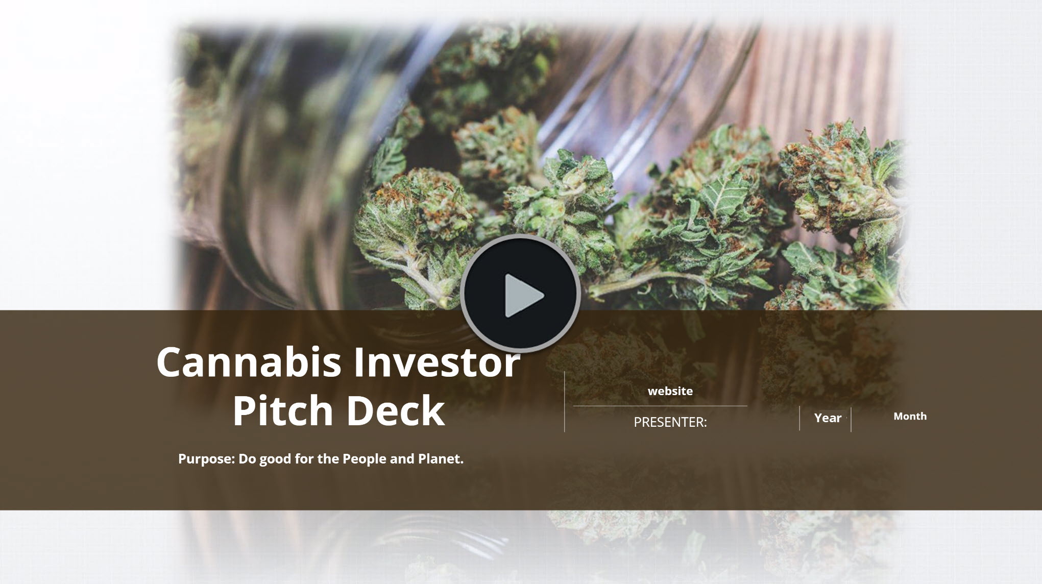 Cannabis Export Import Investor Pitch Deck Template