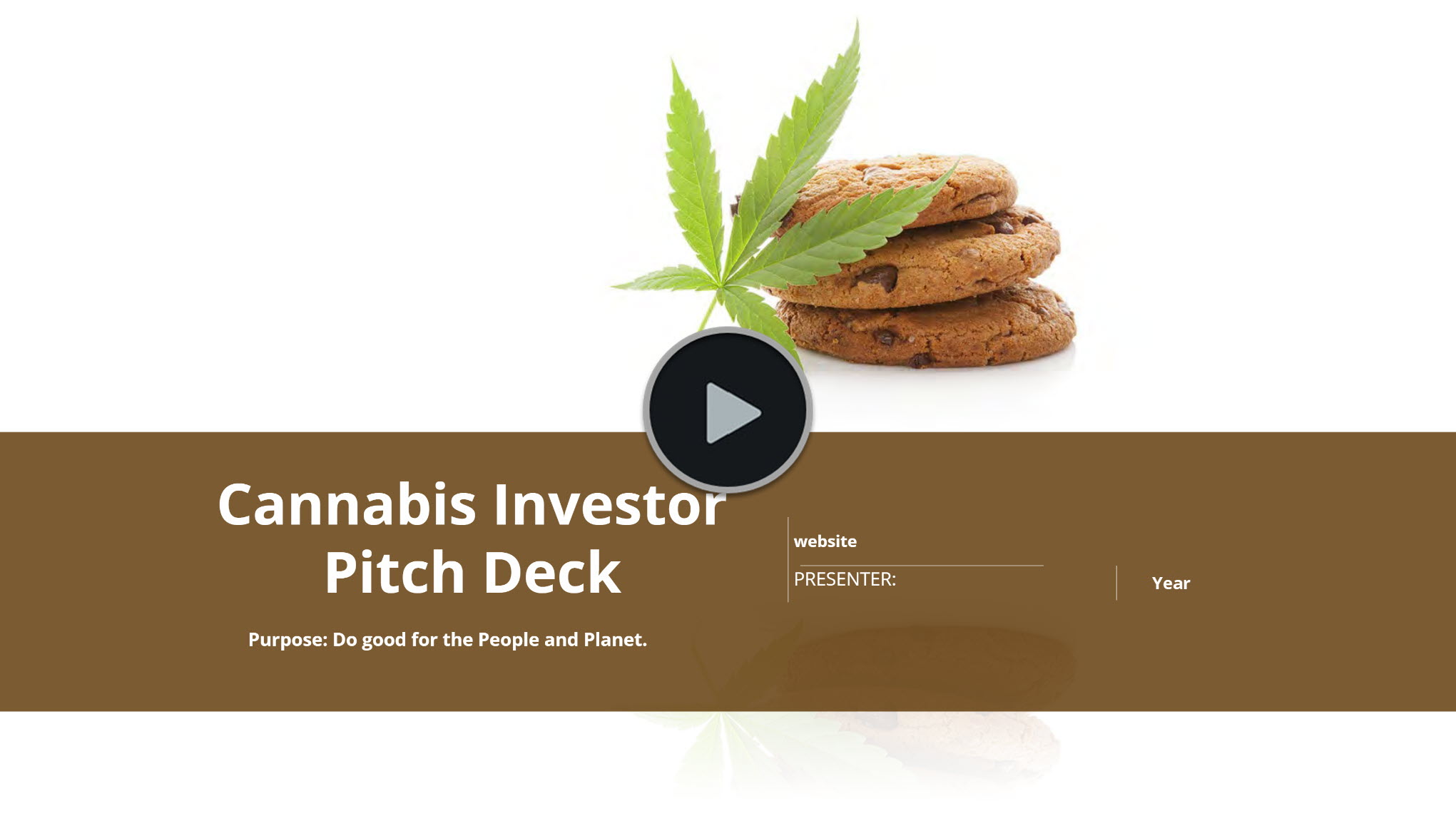 Cannabis Edibles Investor Pitch Deck Template
