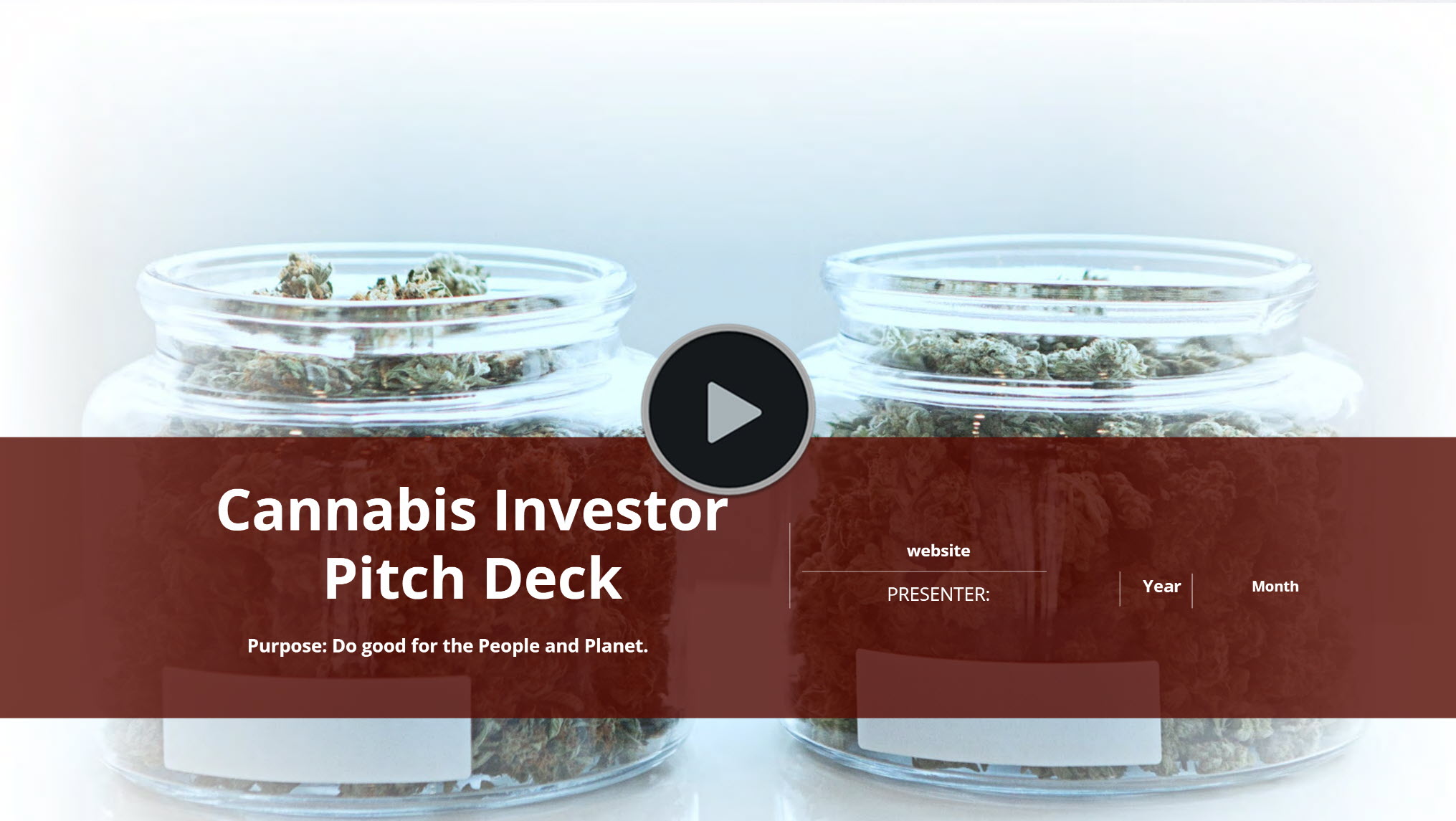 Cannabis Dispensary Investor Pitch Deck Template