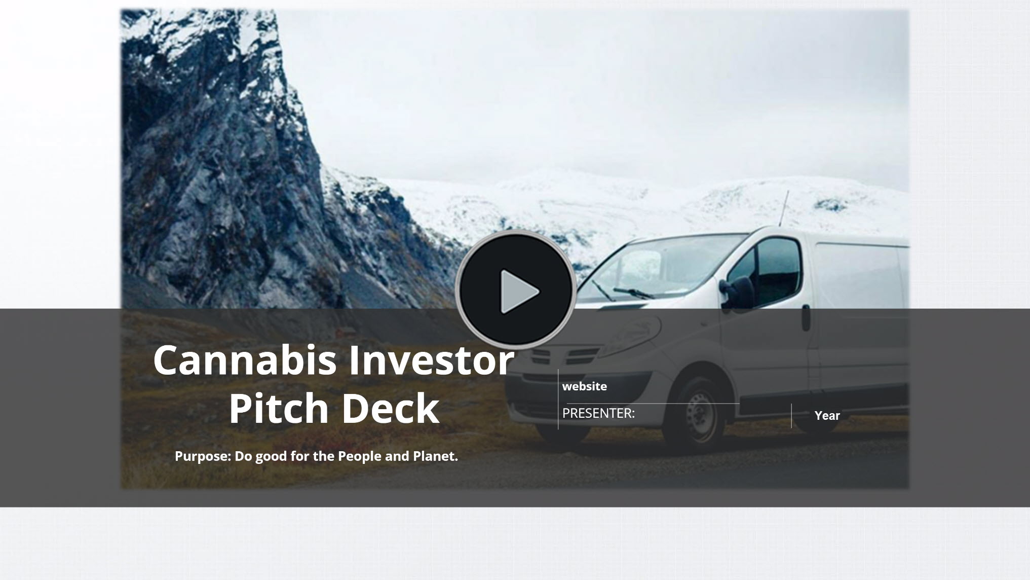 Cannabis Transportation Investor Pitch Deck
