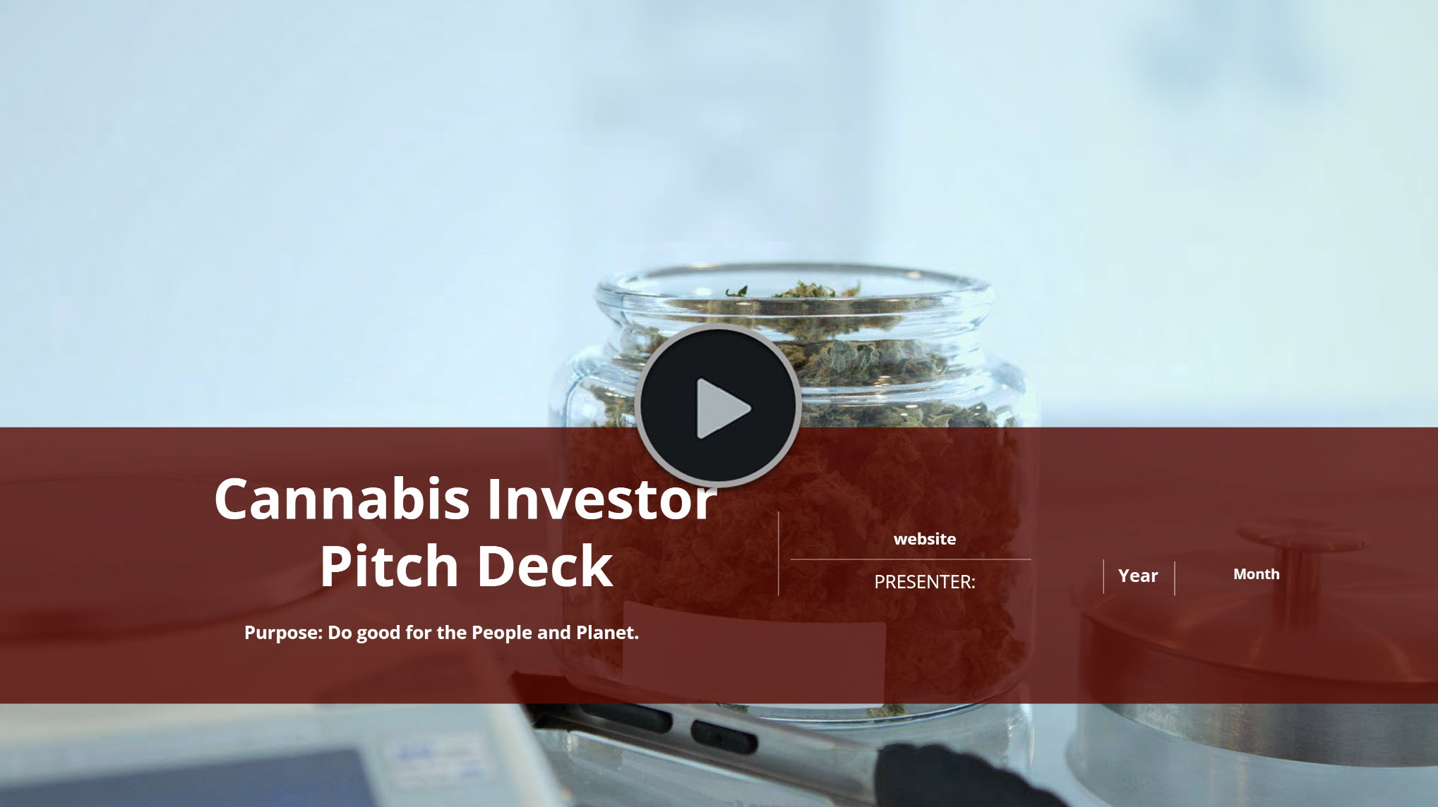 Cannabis Retail Microbusiness Investor Pitch Deck Template