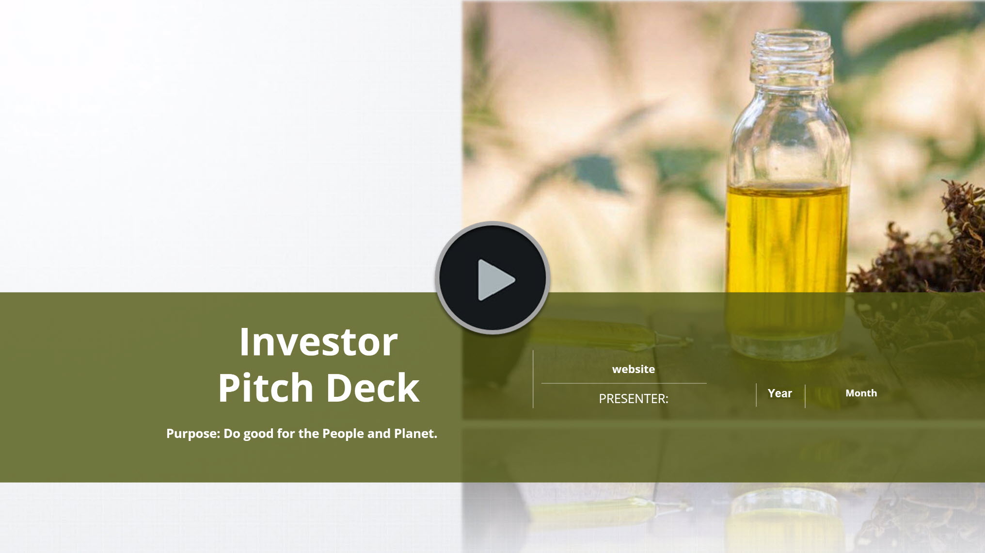 Hemp/CBD Extraction Investor Pitch Deck Template