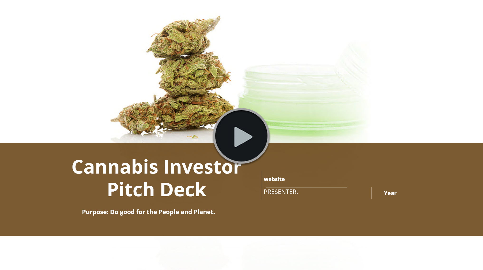 Cannabis Cultivation Manufacturing Investor Pitch Deck Template