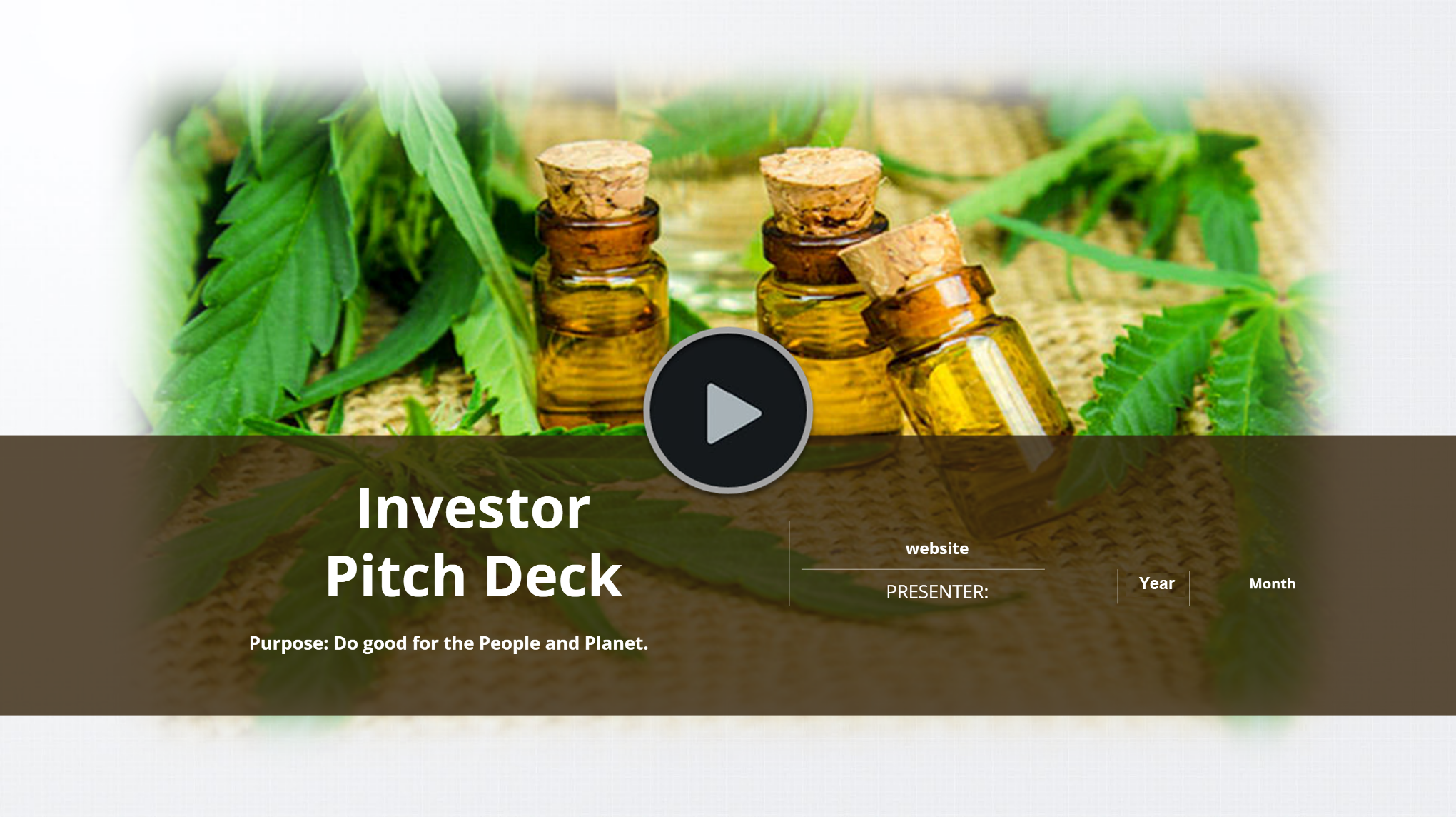 CBD Online Store Investor Pitch Deck Template