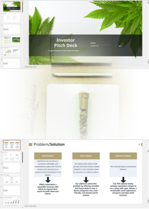Cannabis and Hemp Branding and Digital Marketing Investor Pitch Deck Template