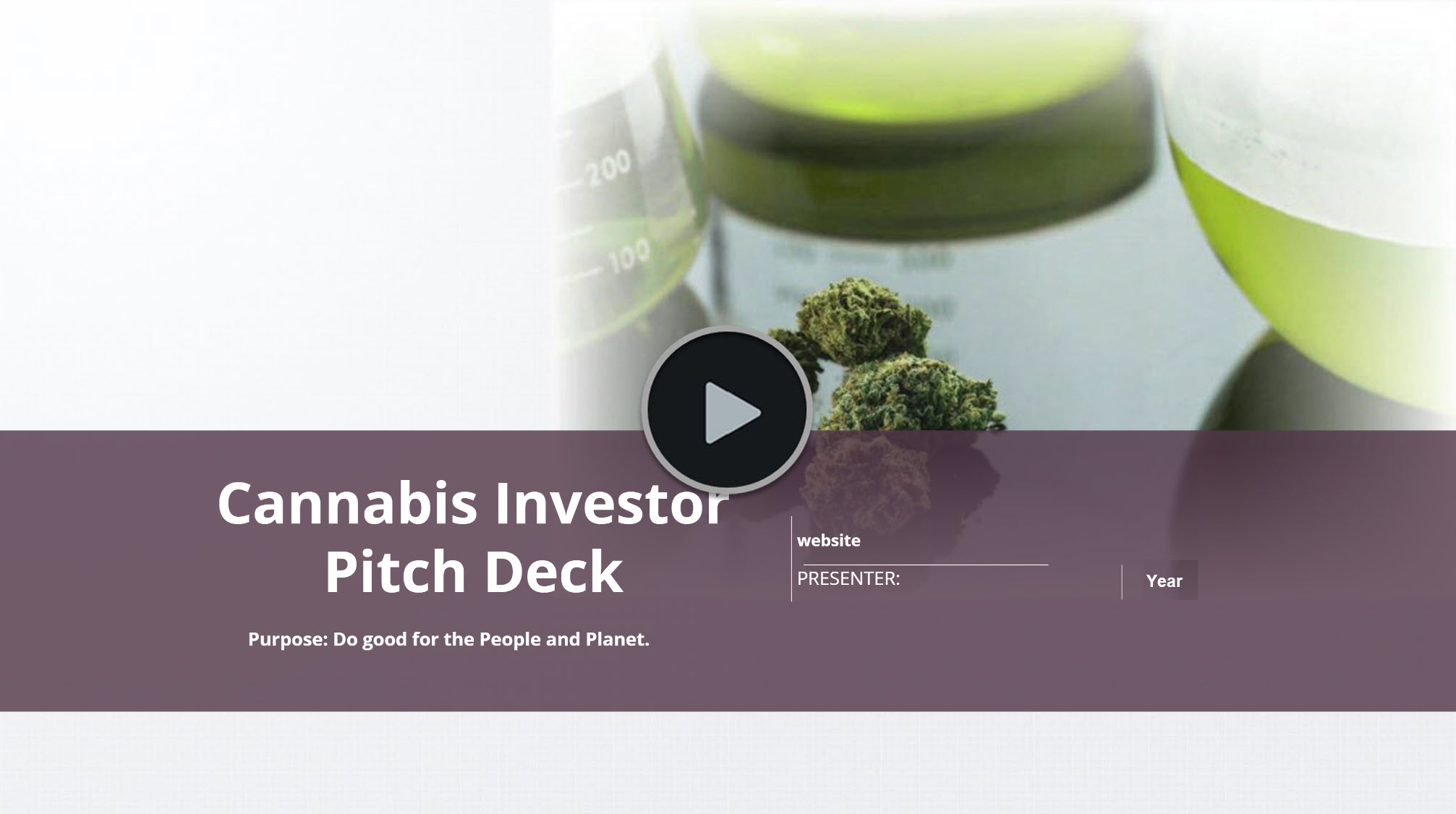 Cannabis Microbusiness Manufacturing Pitch Deck