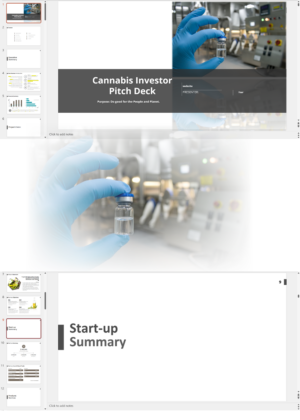 Cannabis Manufacturing Distribution Investor Pitch Deck