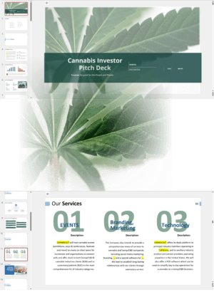 Cannabis Event Organizer Investor Pitch Deck Template