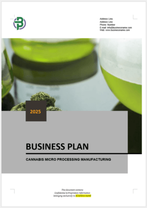 Cannabis Manufacturing Microbusiness Business Plan Template