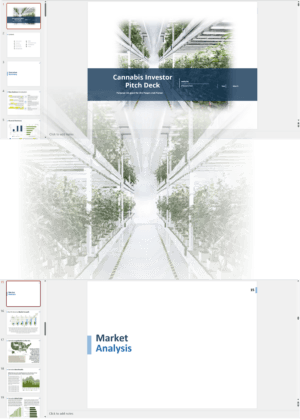Cannabis Cultivation, Manufacturing and Retail, Microbusiness Investor Pitch Deck Template
