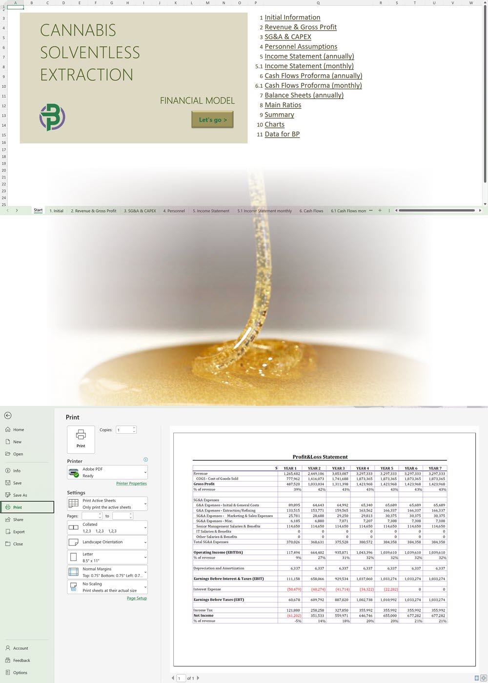 Cannabis Solventless Extraction Financial Model
