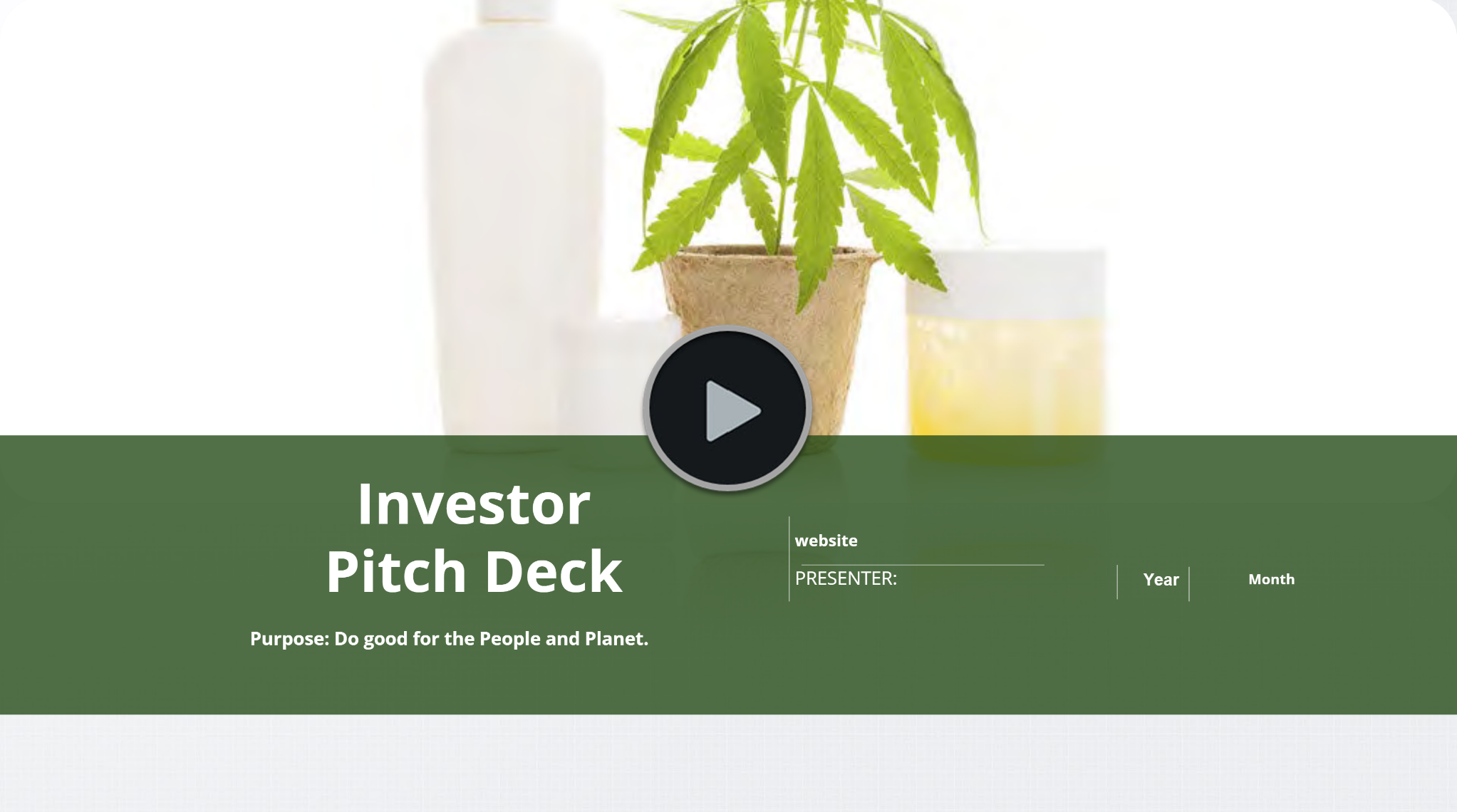 Hemp Cannabis Manufacturing Retail Pitch Deck Template