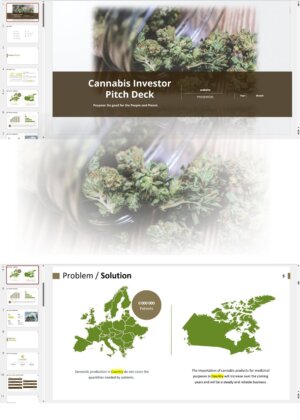 Cannabis Export Import Investor Pitch Deck Template