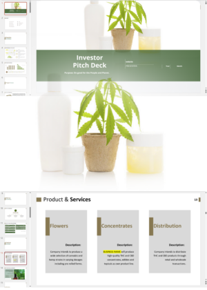 Hemp Cannabis Manufacturing Retail Pitch Deck Template