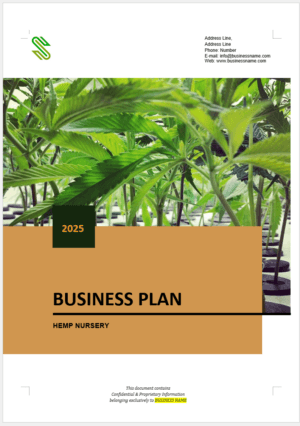 Hemp Nursery Business Plan Template