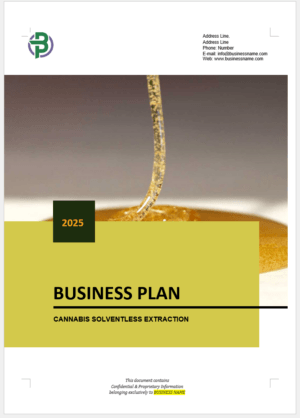 Cannabis Solventless Extraction Business Plan Template