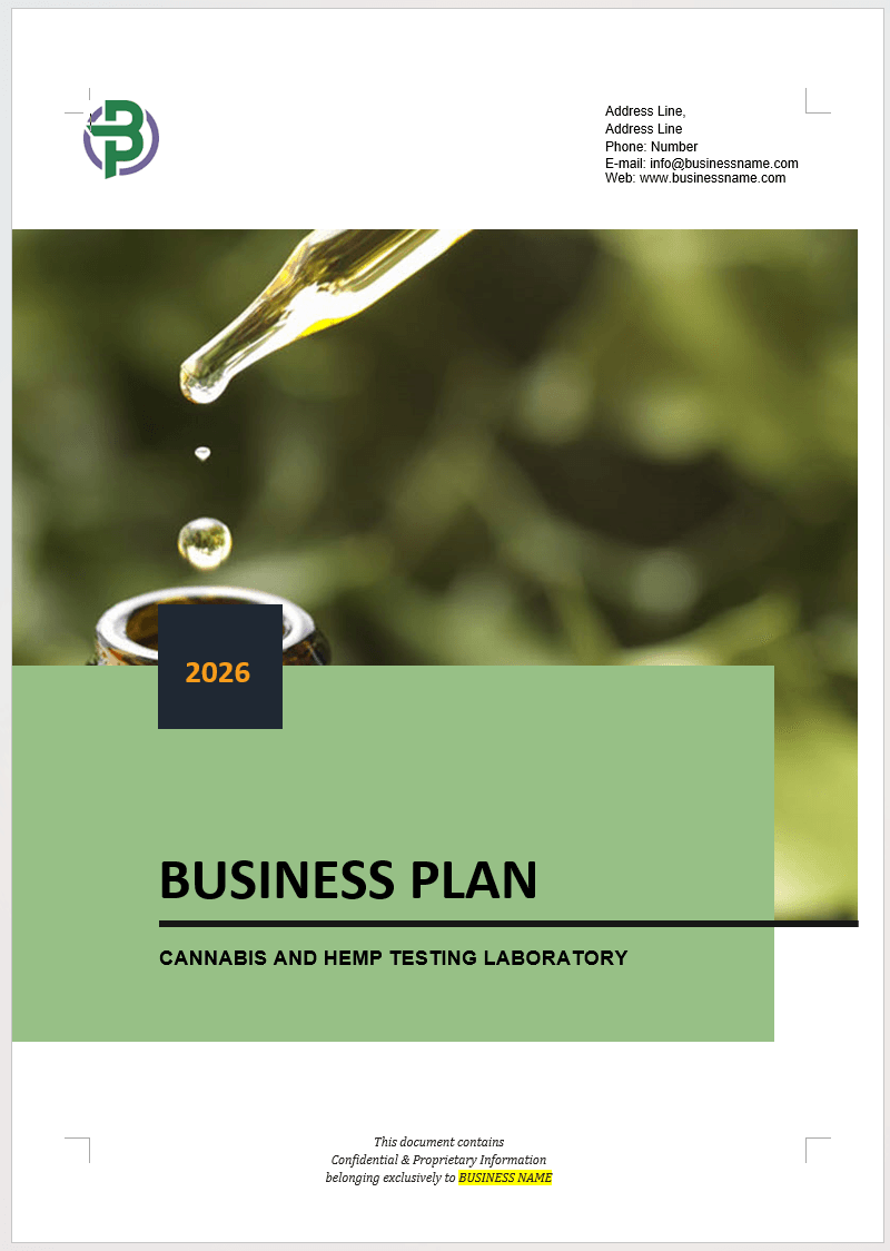 Cannabis Hemp Testing Laboratory Business Plan