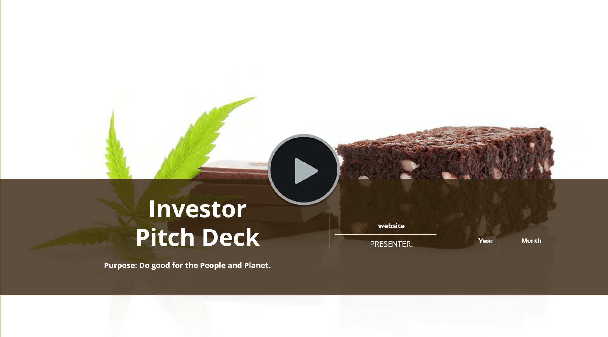 Hemp CBD Products Retail Cafe Lounge Investor Pitch Deck Template