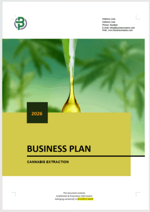 Cannabis Extraction Concentrates Business Plan Template