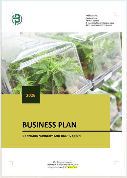 Cannabis Cultivation and Nursery Business Plan Template Business Plan