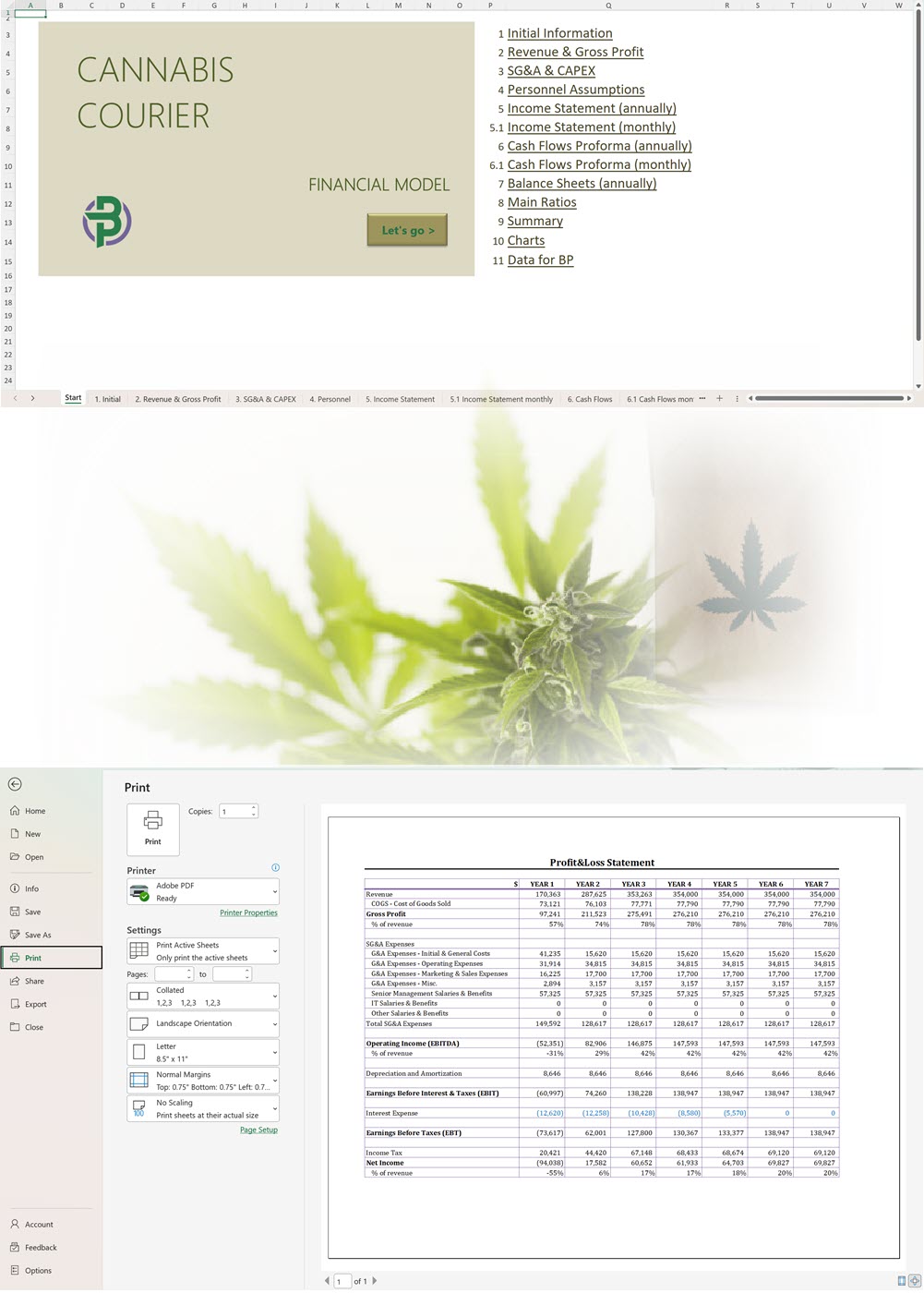 Cannabis Courier Financial Model