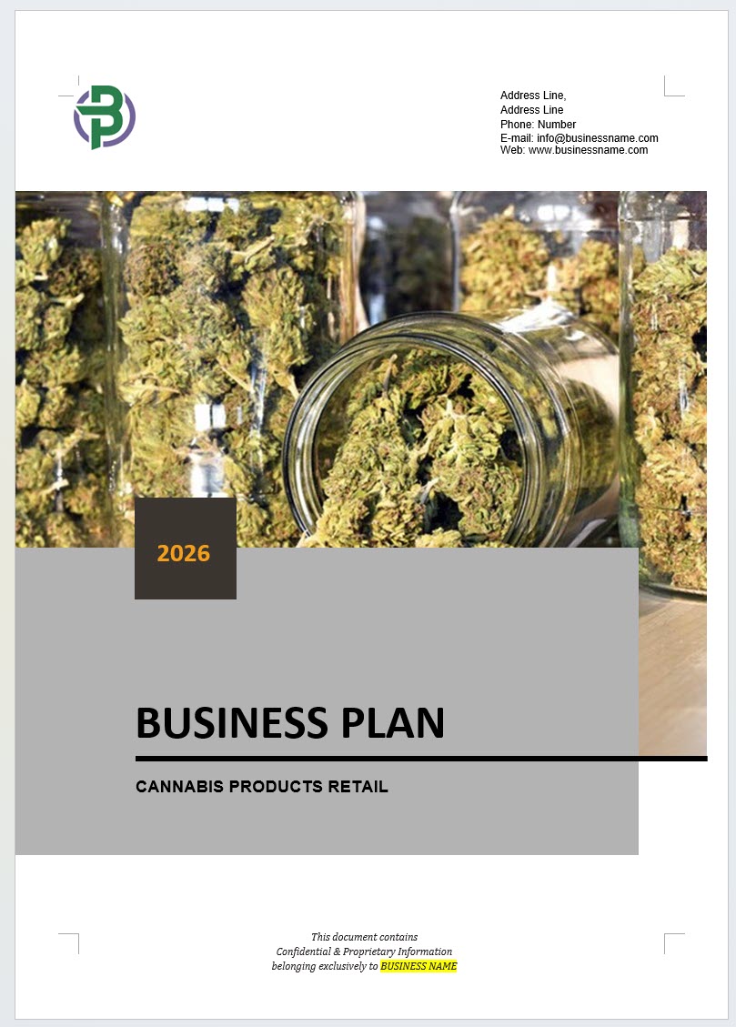Cannabis Retail Business Plan Template (with or without Delivery)
