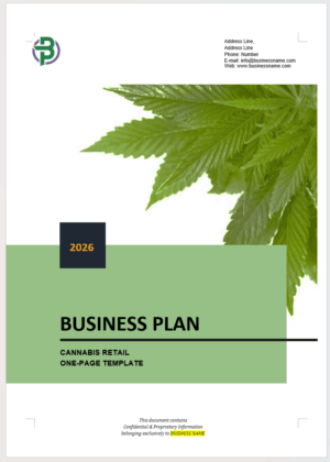 One-Page Cannabis Business Plan Template