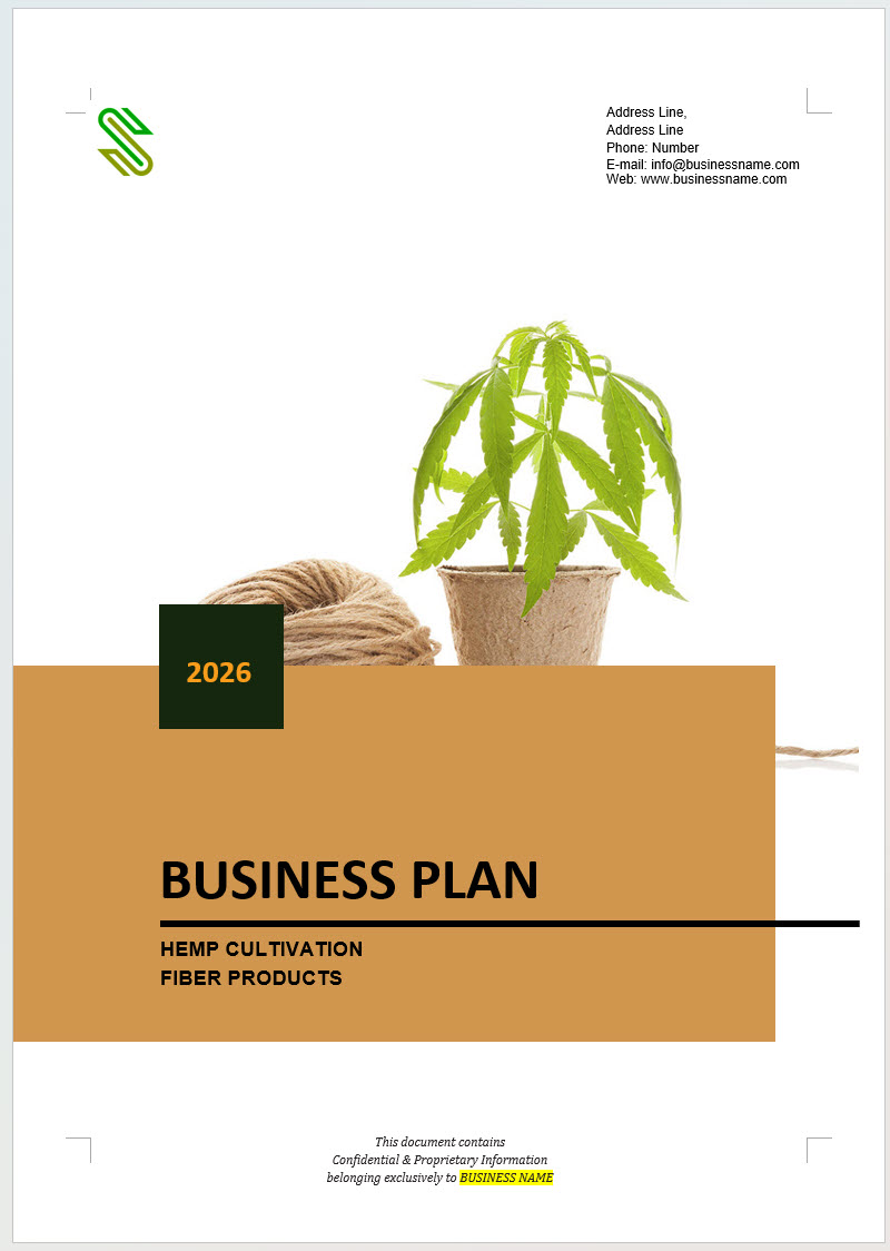 Hemp Fiber Cultivation and Manufacturing Business Plan Template