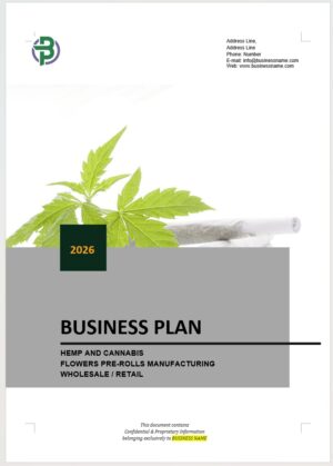 Cannabis Hemp Flowers Pre Rolls Business Plan Template