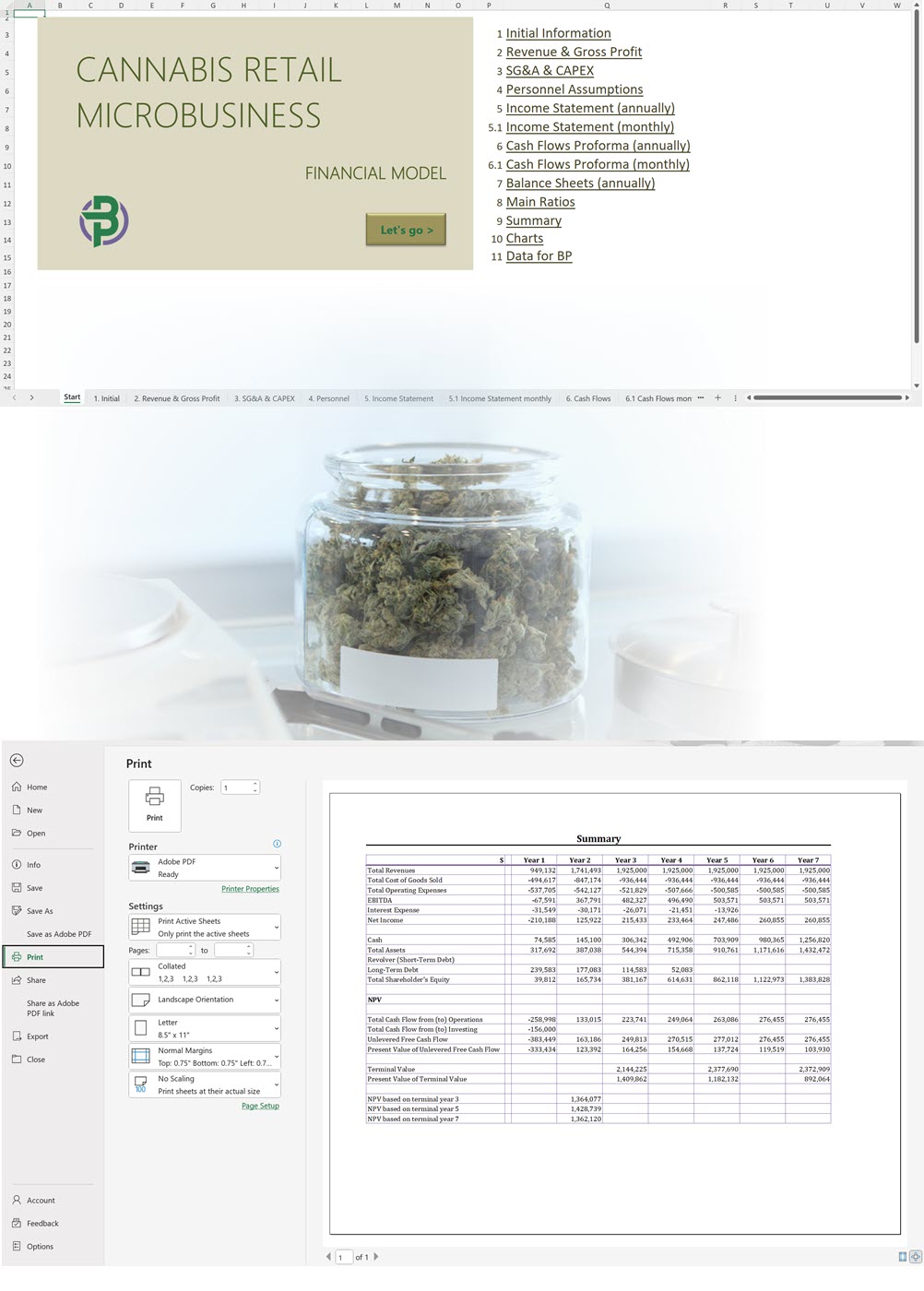 Cannabis Retail Microbusiness Financial Model