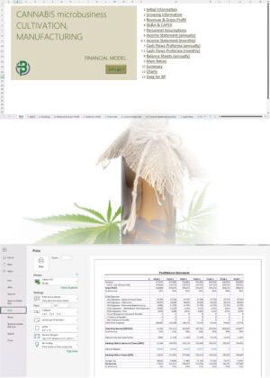 cannabis microbusiness cultivation manufacturing financial model