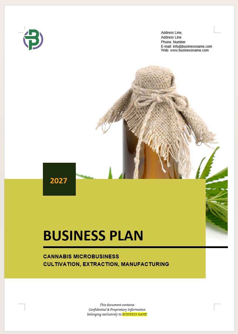 Cannabis Microbusiness Cultivation and Manufacturing Business Plan Template
