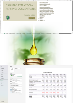 cannabis extraction concentrates financial model