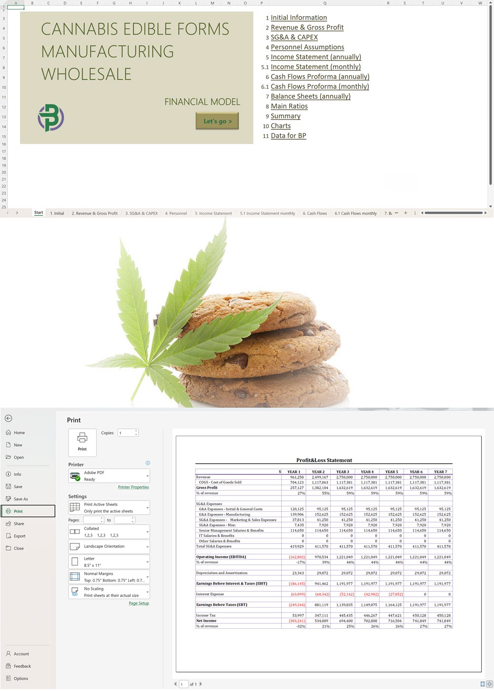 Cannabis Edibles Financial Model